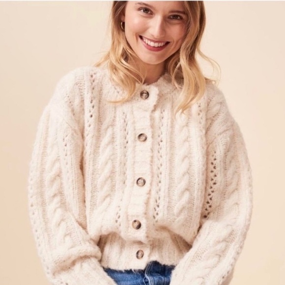 Rouje | Sweaters | Rouje Paris Lino Cableknit Cardigan | Poshmark